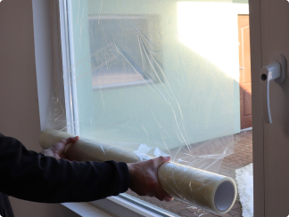 Folia okienna ochronna budowlana