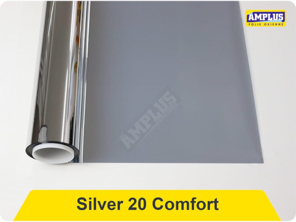 Folia przeciwsłoneczna zewnętrzna Silver 20 Comfort - Lite Solar "efektywna"
