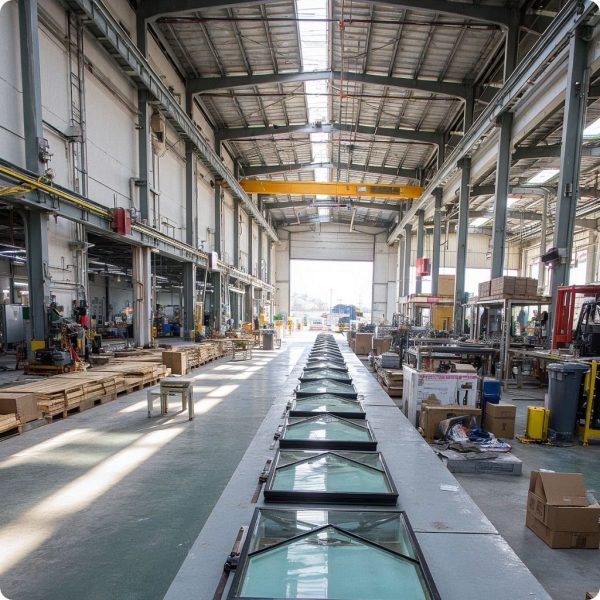 klimatyzowana hala produkcyjna przez klimatyzacje