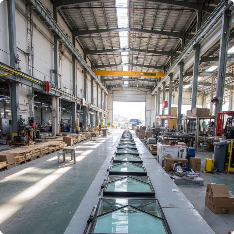 klimatyzowana hala produkcyjna przez klimatyzacje